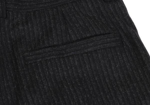 Versace Istante Wool Shadow Stripe Tuck Pants Dark Size 52