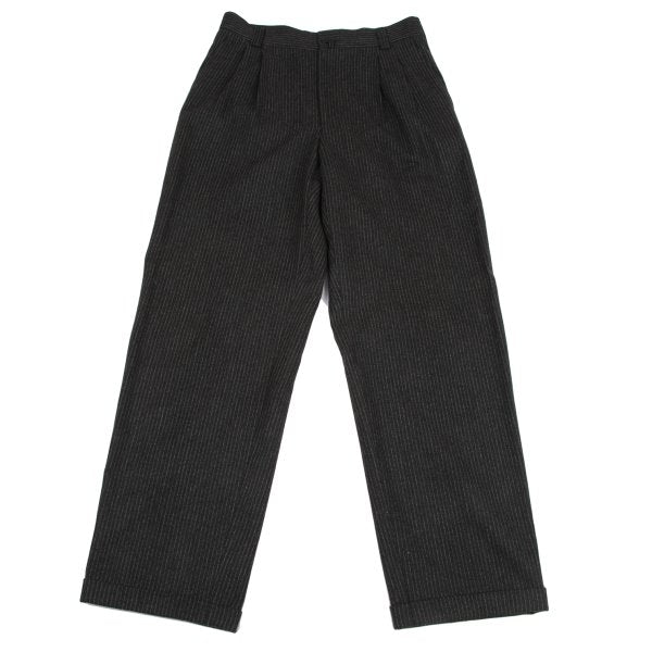 Versace Istante Wool Pinstripe Two-Tuck Pants Size 50