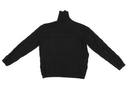 VERSACE CLASSIC V2 Diamond Jacquard Knit Black Size L