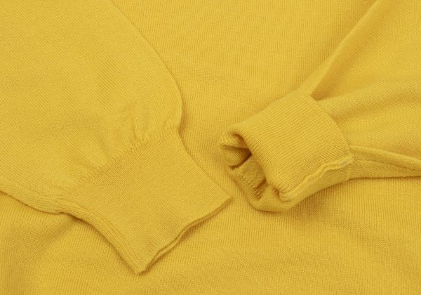 VERSACE CLASSIC V2 Wool Metal Button Polo Knit Yellow Size M