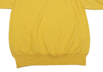 VERSACE CLASSIC V2 Wool Metal Button Polo Knit Yellow Size M