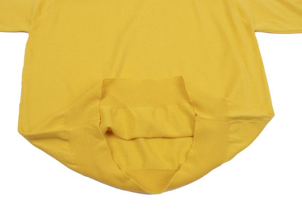 VERSACE CLASSIC V2 Wool Metal Button Polo Knit Yellow Size M
