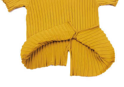 Y's 21SS Cotton Stripe Weave T-Shirt Yellow Size 2