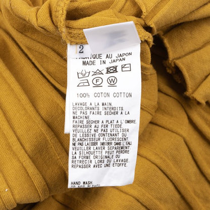 Y's 21SS Cotton Stripe Weave T-Shirt Yellow Size 2