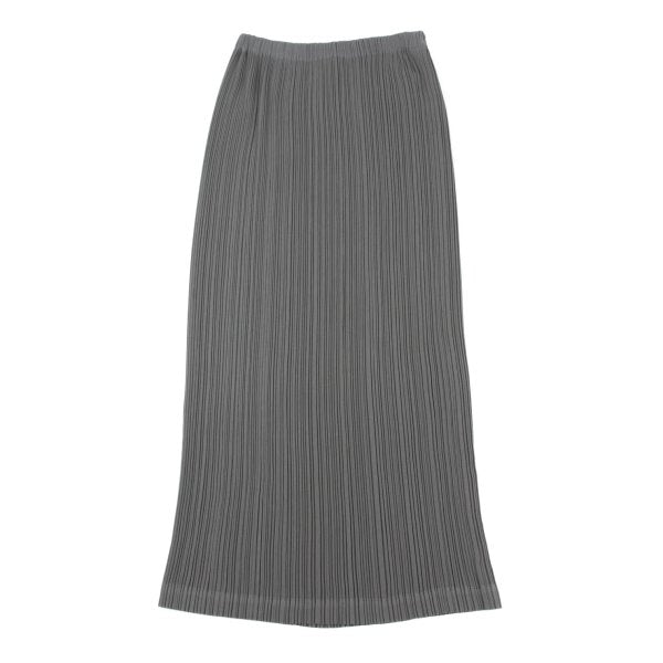 ISSEY MIYAKE WHITE LABEL Pleated Long Skirt Gray Size 2