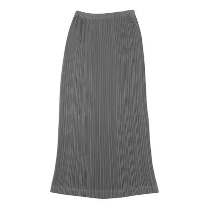 ISSEY MIYAKE WHITE LABEL Pleated Long Skirt Gray Size 2
