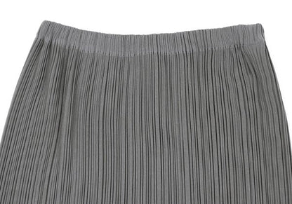 ISSEY MIYAKE WHITE LABEL Pleated Long Skirt Gray Size 2