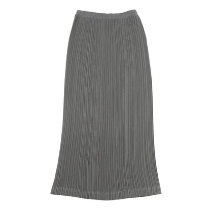 ISSEY MIYAKE WHITE LABEL Pleated Long Skirt Gray Size 2