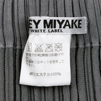 ISSEY MIYAKE WHITE LABEL Pleated Long Skirt Gray Size 2