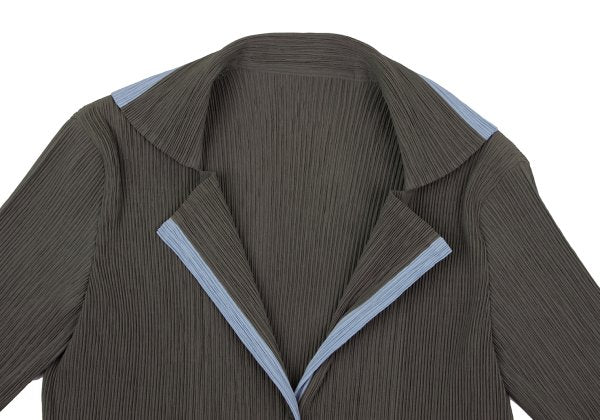 ISSEY MIYAKE WHITE LABEL Crepe Pleated Jacket Gray Size 2