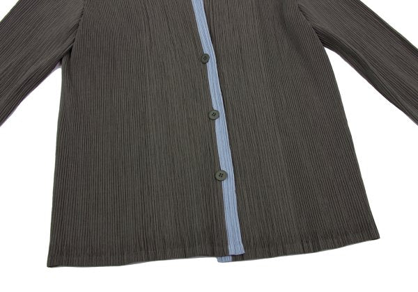 ISSEY MIYAKE WHITE LABEL Crepe Pleated Jacket Gray Size 2