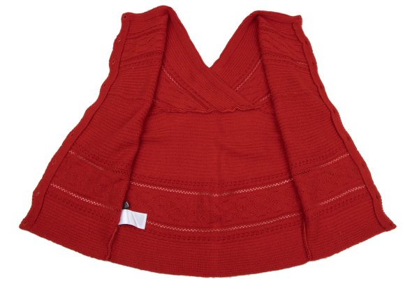 ATSURO TAYAMA Irregular Back Open Cable Sweater Red Size 38