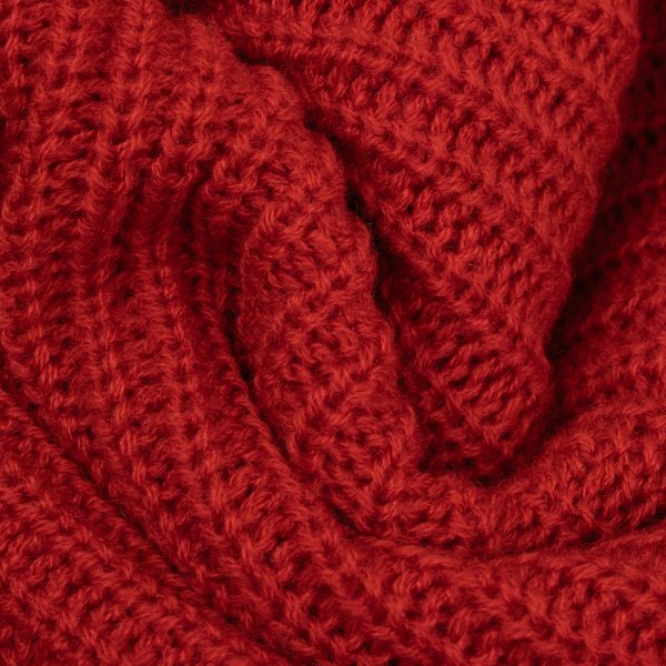 ATSURO TAYAMA Irregular Back Open Cable Sweater Red Size 38