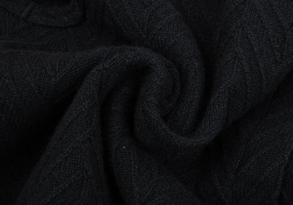 COMME des GARCONS Wool Blend Design Sweater Black Size M