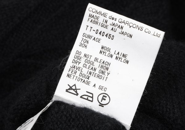 COMME des GARCONS Wool Blend Design Sweater Black Size M
