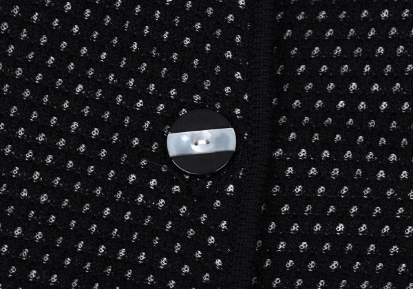 Christian Dior Wool Rayon Design Weave Cardigan Black Size M