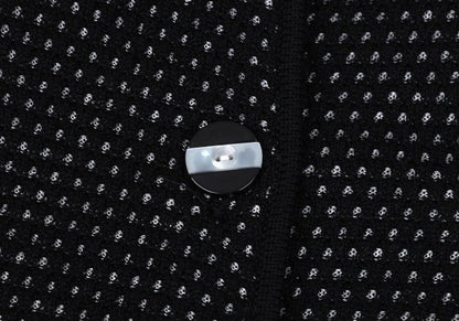 Christian Dior Wool Rayon Design Weave Cardigan Black Size M