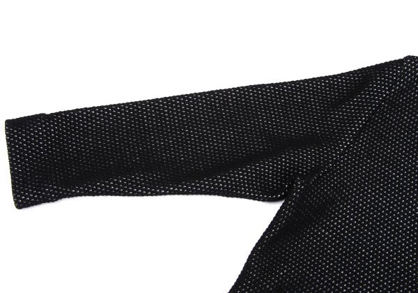 Christian Dior Wool Rayon Design Weave Cardigan Black Size M