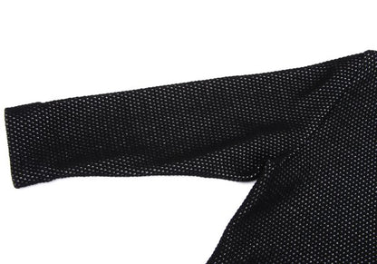 Christian Dior Wool Rayon Design Weave Cardigan Black Size M