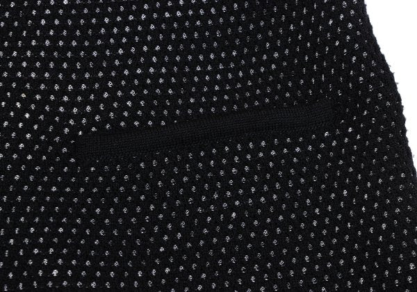 Christian Dior Wool Rayon Design Weave Cardigan Black Size M