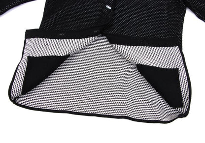 Christian Dior Wool Rayon Design Weave Cardigan Black Size M