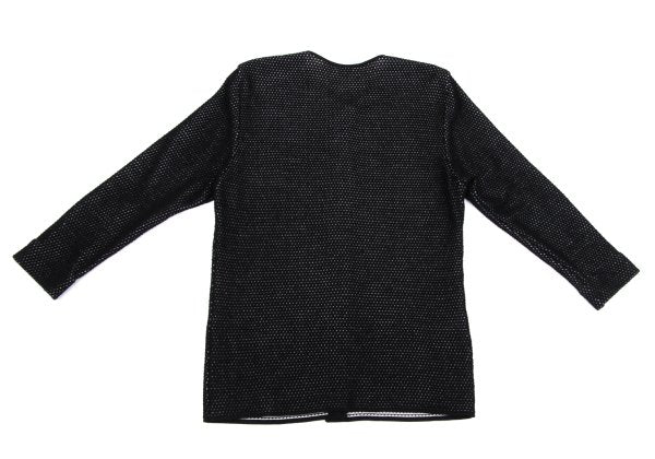 Christian Dior Wool Rayon Design Weave Cardigan Black Size M
