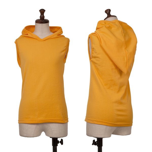 COMME des GARCONS Hooded Flat Design Tank Top Yellow Size S