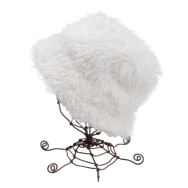 COMME des GARCONS SHIRT Faux Fur Hat White Size M