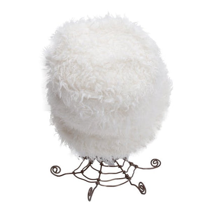 COMME des GARCONS SHIRT Faux Fur Hat White Size M