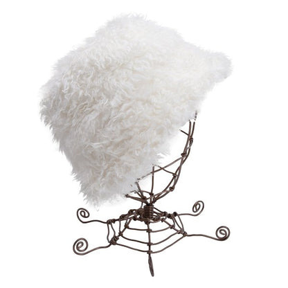 COMME des GARCONS SHIRT Faux Fur Hat White Size M