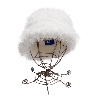 COMME des GARCONS SHIRT Faux Fur Hat White Size M
