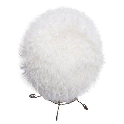 COMME des GARCONS SHIRT Faux Fur Hat White Size M