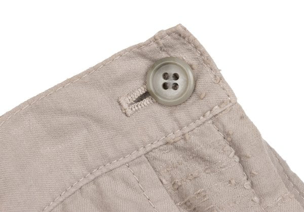 Plantation Garment Dyed Cotton Pleated Skirt Beige Size L