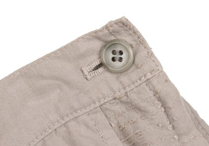 Plantation Garment Dyed Cotton Pleated Skirt Beige Size L