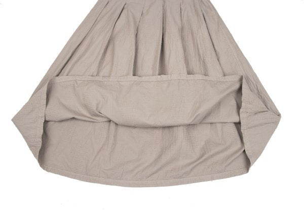 Plantation Garment Dyed Cotton Pleated Skirt Beige Size L