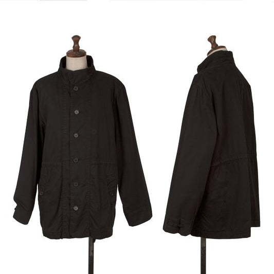 Plantation Garment Dyed Cotton Padded Jacket Black Size M