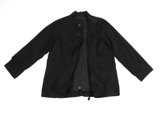 Plantation Garment Dyed Cotton Padded Jacket Black Size M