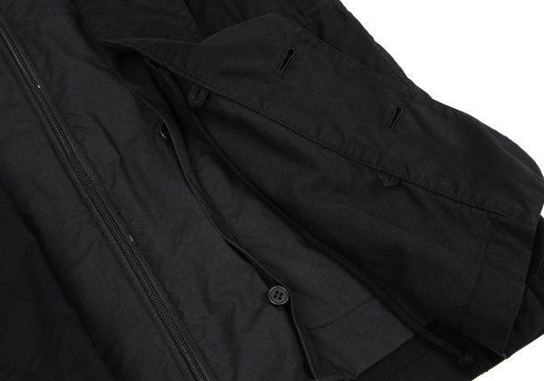 Plantation Garment Dyed Cotton Padded Jacket Black Size M
