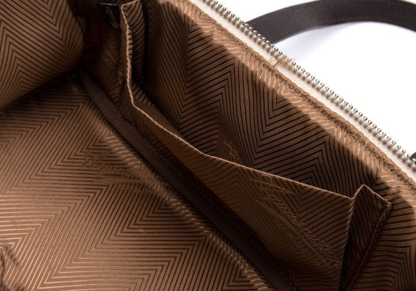 Aquascutum Leather Handle Check Bag Beige