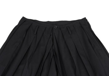 LIMI feu 25AW Wool Blend Pleated Wide Pants Black Size 2
