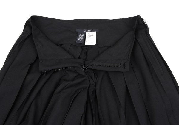 LIMI feu 25AW Wool Blend Pleated Wide Pants Black Size 2