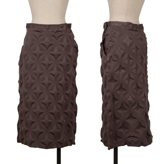 ISSEY MIYAKE 3D Star Design Polyester Skirt Brown Size 2
