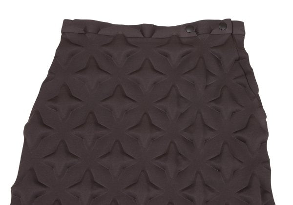 ISSEY MIYAKE 3D Star Design Polyester Skirt Brown Size 2