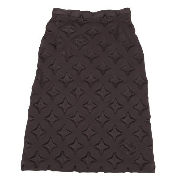 ISSEY MIYAKE 3D Star Design Polyester Skirt Brown Size 2