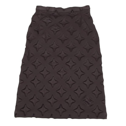 ISSEY MIYAKE 3D Star Design Polyester Skirt Brown Size 2