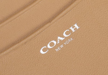 COACH Perforated Design Wallet Beige