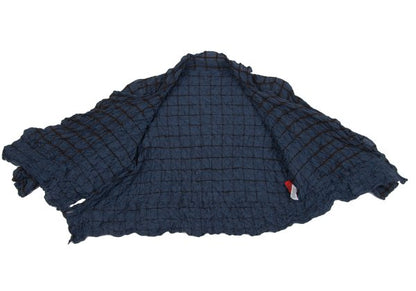 ISSEY MIYAKE HaaT Silk Blend Embroidered Navy Brown Jacket Size 3