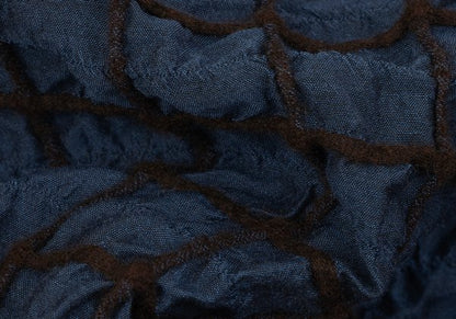 ISSEY MIYAKE HaaT Silk Blend Embroidered Navy Brown Jacket Size 3