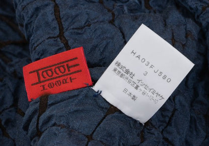ISSEY MIYAKE HaaT Silk Blend Embroidered Navy Brown Jacket Size 3