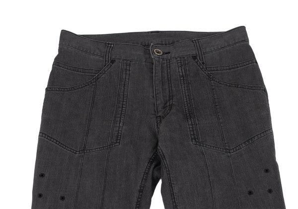ISSEY MIYAKE HaaT Glitter Eyelet Flare Pants Gray Size 2